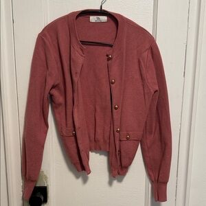 Elegant Rose Cardigan Sweater